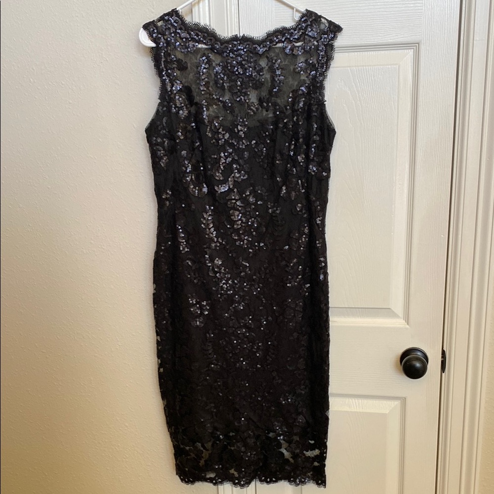 Elegant Black Sequin Cocktail Dress